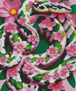 Flower Snake Art Diamond Painting