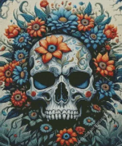 Flowered Skull Art Diamond Painting