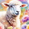 Fluffy Lamb Diamond Painting