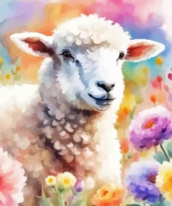 Fluffy Lamb Diamond Painting