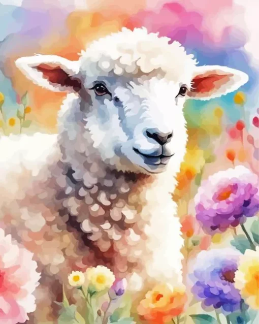 Fluffy Lamb Diamond Painting