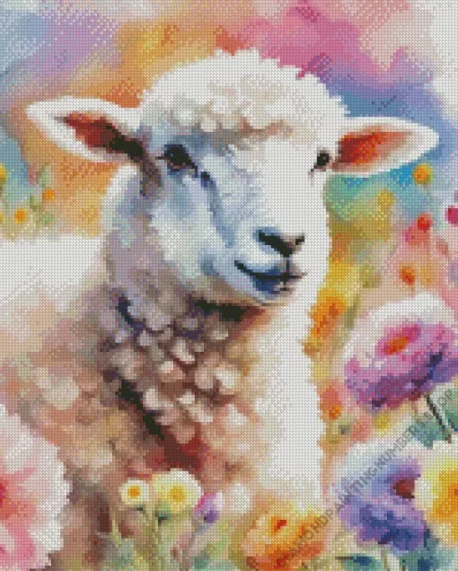 Fluffy Lamb Diamond Painting