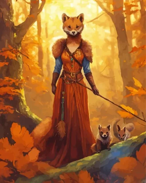 Fox Woman Diamond Painting