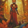 Fox Woman Diamond Painting