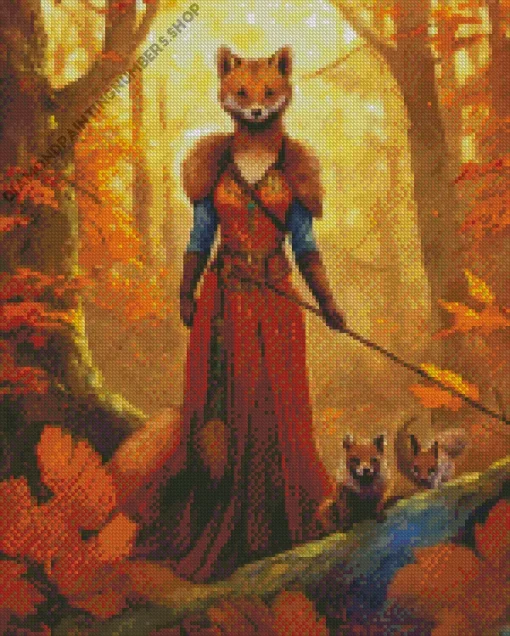 Fox Woman Diamond Painting