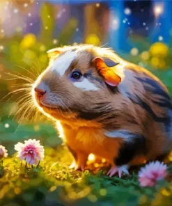 Guinea Pig Flower Diamond Painting