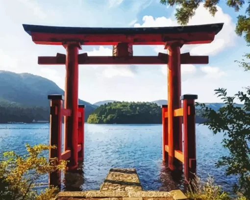 Hakone Shinto Shrine Diamond Painting