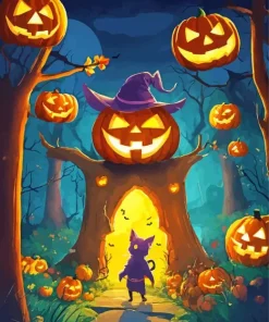 Halloween Tree Diamond Painting