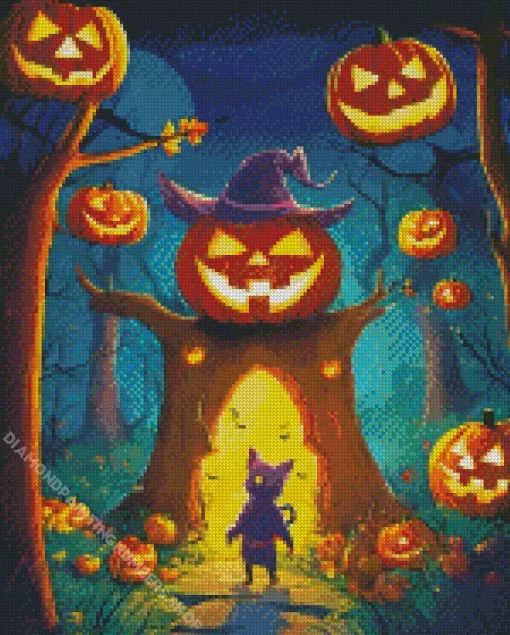 Halloween Tree Diamond Painting