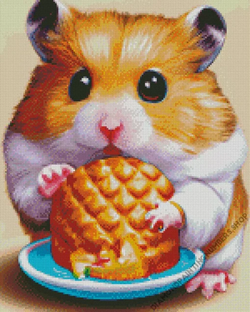 Hamster Eating Diamond Painting