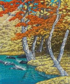 Herfst In Oirase Hasui Kawase Diamond Painting