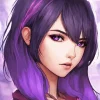 Purple Eyes Girl Diamond Painting
