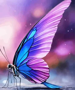 Purple Monarch Butterfly Diamond Painting