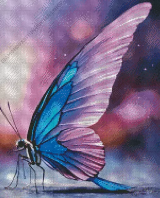 Purple Monarch Butterfly Diamond Painting