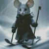 Rat Skiing In Snow Diamond Painting