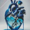 Realistic Blue Heart Diamond Painting