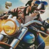 Staffordshire On Motorcycle Diamond Painting