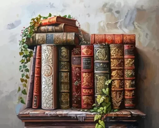 Vintage Books Diamond Painting