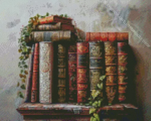 Vintage Books Diamond Painting