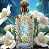 White Flower Perfume Bottle Diamond Painting