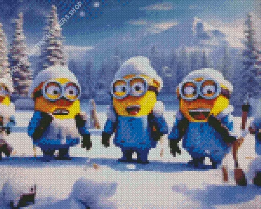Winter Minions Diamond Painting