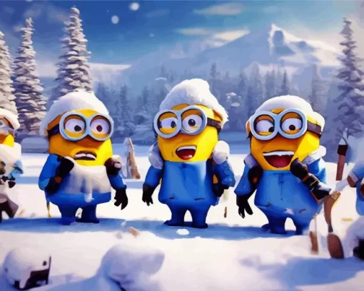 Winter Minions Diamond Painting