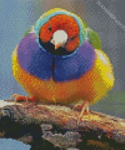 Yellow And Purple Bird Diamond Painting