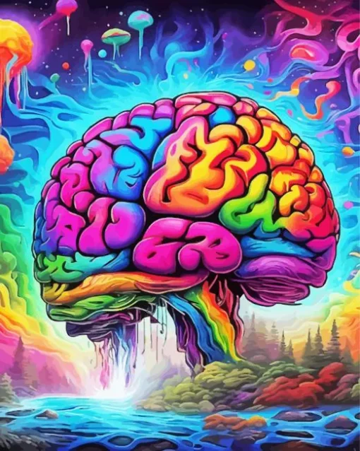 Abstract Brain Art Diamond Painting