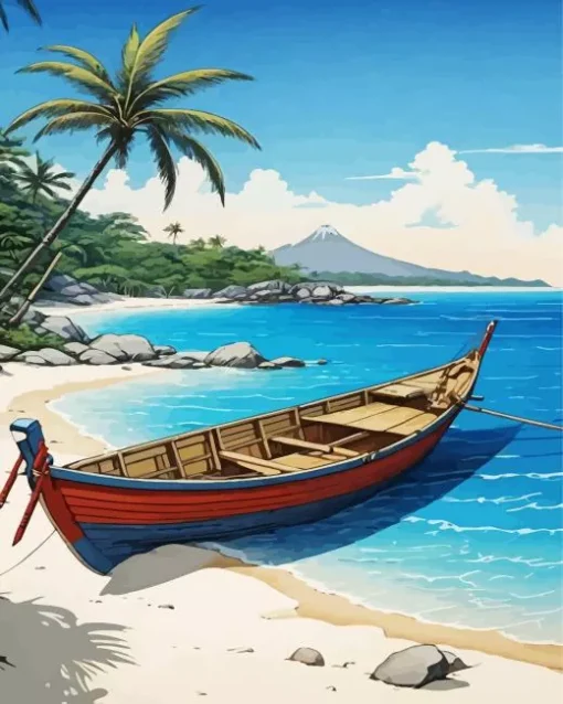 Animation Boat Diamond Painting