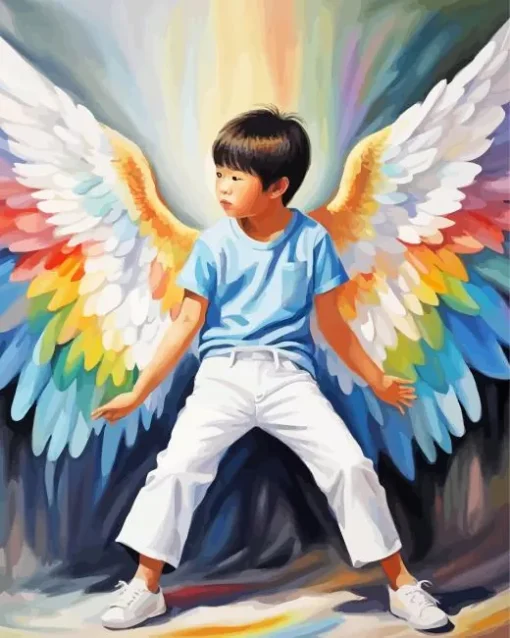 Asian Angel Boy Diamond Painting