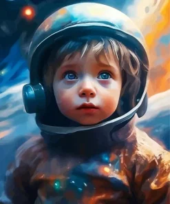 Baby Boy In Space Diamond Painting