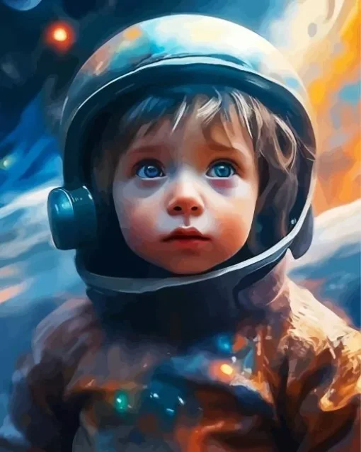Baby Boy In Space Diamond Painting