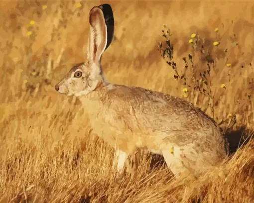 Black Tailed Jackrabbit Diamond Painting