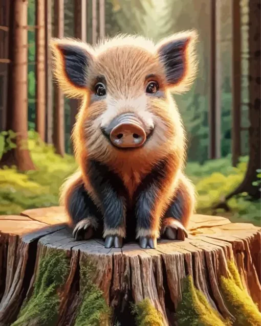 Boar Baby Diamond Painting