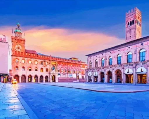 Bologna Piazza Maggiore Diamond Painting