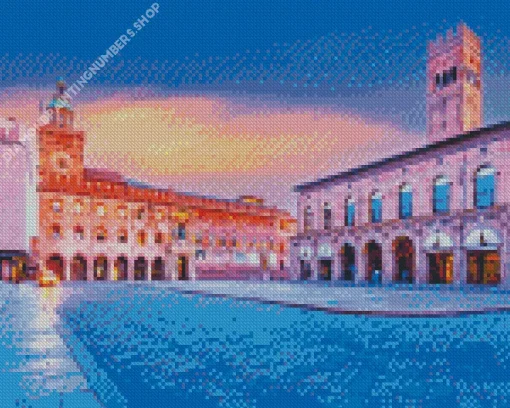 Bologna Piazza Maggiore Diamond Painting