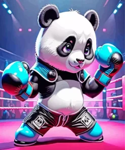 Boxer Panda Diamond Painting