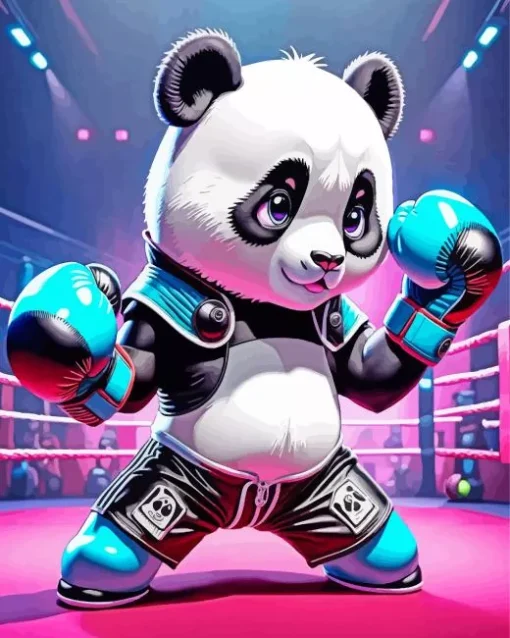 Boxer Panda Diamond Painting