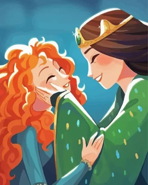Brave Elinor And Merida Diamond Painting