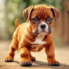 Brown Boxer Puppy Diamond Painting