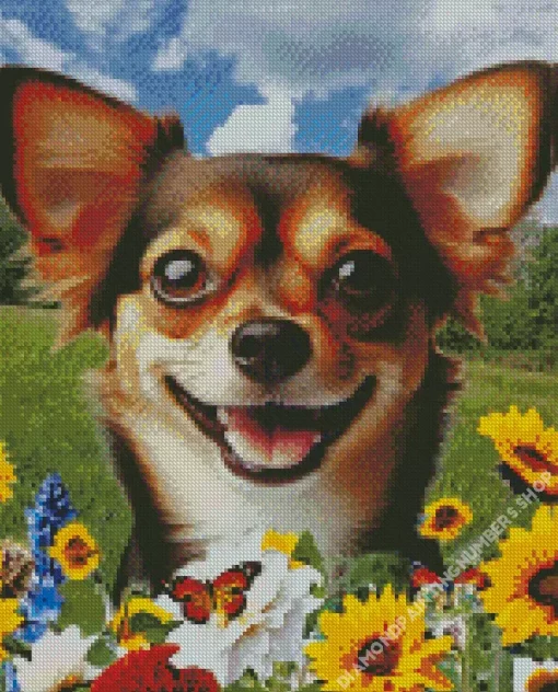 Chiweenie Dog Diamond Painting