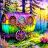 Colorful Gypsy Wagon Diamond Painting