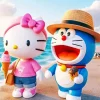 Doraemon And Hello Kitty Diamond Painting