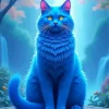 Fat Blue Cat Diamond Painting