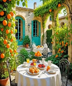 French Breakfast In The Garden Diamond Painting