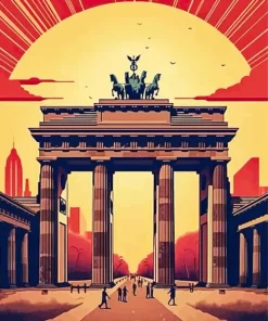 Illustration Brandenburg Gate Diamond Painting
