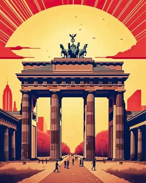 Illustration Brandenburg Gate Diamond Painting