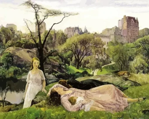 Leon Kroll Sleep Diamond Painting