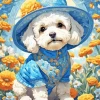 Mrs Maltipoo Dog Diamond Painting