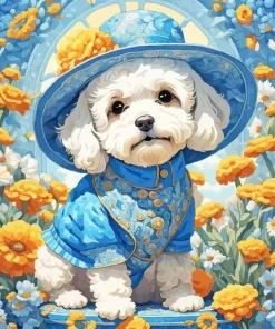 Mrs Maltipoo Dog Diamond Painting